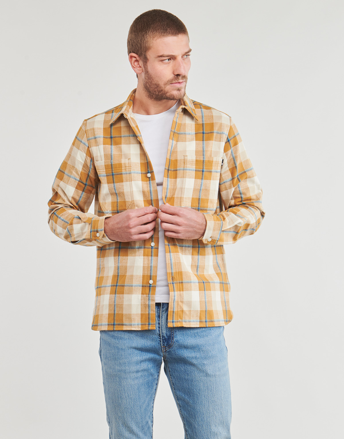 textil Herre Skjorter m. lange ærmer Timberland Windham Heavy Flannel Shirt Regular Flerfarvet