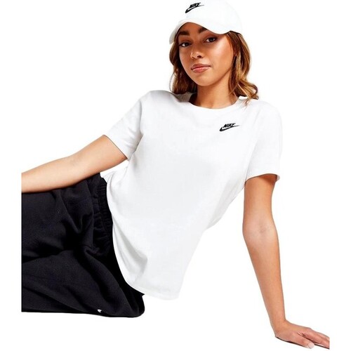 textil Dame T-shirts m. korte ærmer Nike CAMISETA BLANCA MUJER  DX7902 Hvid