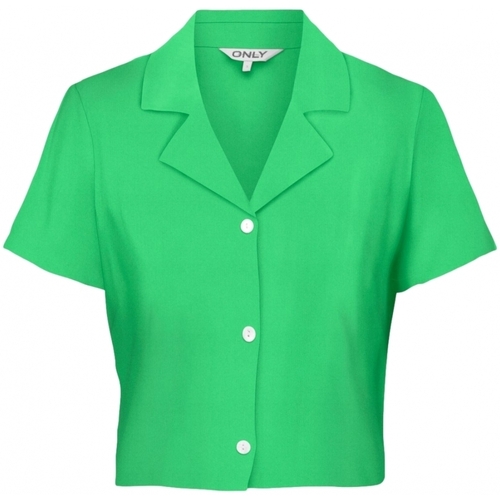 textil Dame Toppe / Bluser Only Shirt Caro Linen - Summer Green Grøn