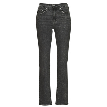 textil Dame Lige jeans Levi's 724 HIGH RISE STRAIGHT Sort