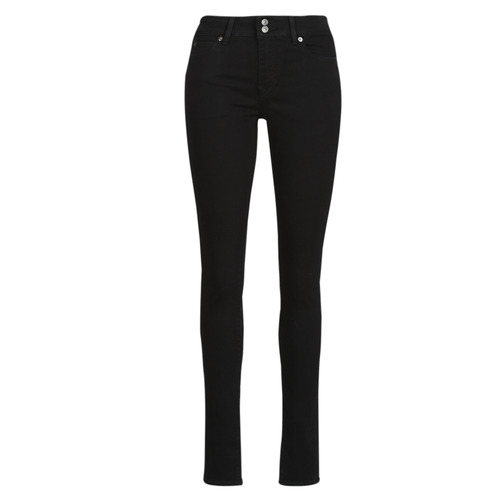 textil Dame Jeans - skinny Levi's 711 DOUBLE BUTTON Sort