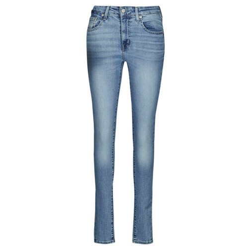 textil Dame Jeans - skinny Levi's 721 HIGH RISE SKINNY Blå / Lys