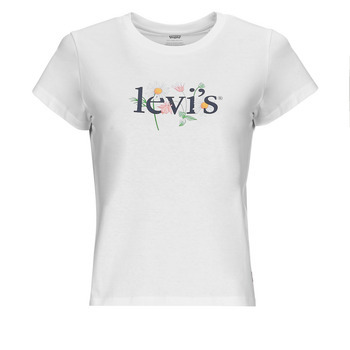 textil Dame T-shirts m. korte ærmer Levi's GRAPHIC AUTHENTIC TSHIRT Hvid