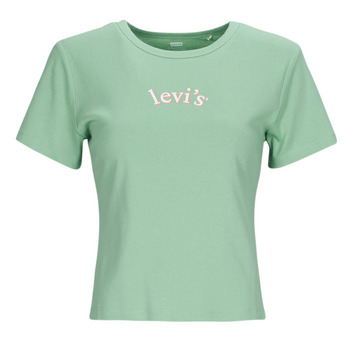 textil Dame T-shirts m. korte ærmer Levi's GRAPHIC RICKIE TEE Blå