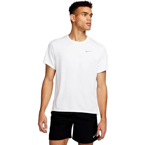 textil Herre T-shirts m. korte ærmer Nike CAMISETA BLANCA HOMBRE  MILER DV9315 Hvid