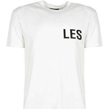 textil Herre T-shirts m. korte ærmer Les Hommes LF224300-0700-1009 | Grafic Print Hvid