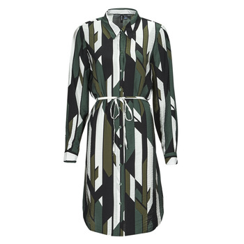 textil Dame Korte kjoler Vero Moda VMNUNA JOSIE LS SHORT SHIRT Grøn