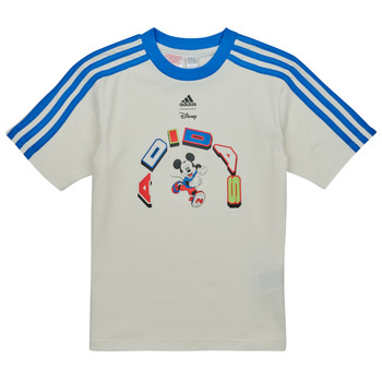 textil Børn T-shirts m. korte ærmer Adidas Sportswear LK DY MM T Hvid / Blå
