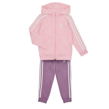 textil Pige Træningsdragter Adidas Sportswear LK 3S SHINY TS Pink / Violet