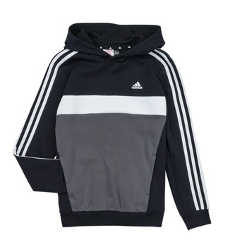 textil Dreng Sweatshirts Adidas Sportswear 3S TIB FL HD Sort / Hvid / Grå