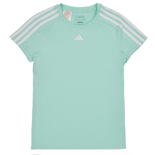 textil Pige T-shirts m. korte ærmer adidas Performance TR-ES 3S T Blå / Hvid