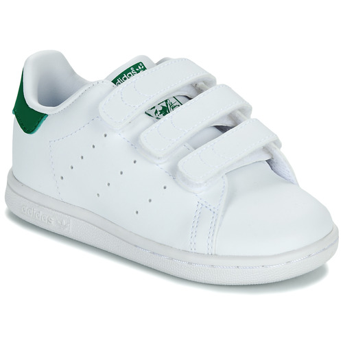 Sko Børn Lave sneakers adidas Originals STAN SMITH CF I Hvid / Grøn
