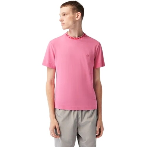textil Herre T-shirts m. korte ærmer Lacoste  Pink