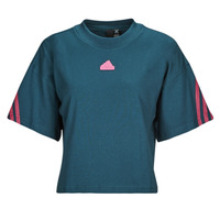 textil Dame T-shirts m. korte ærmer Adidas Sportswear FI 3S TEE Marineblå