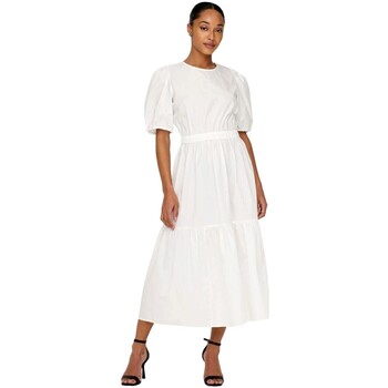 textil Dame Lange kjoler Only VESTIDO LARGO MUJER  LEAH 15296213 Hvid