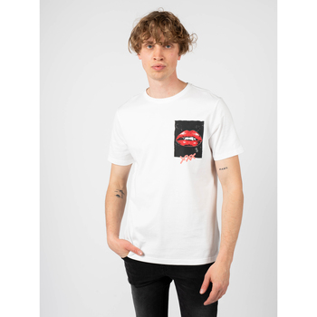 textil Herre T-shirts m. korte ærmer Antony Morato MMKS02139-FA100227 Hvid