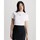 textil Dame T-shirts m. korte ærmer Calvin Klein Jeans J20J221595YAF Hvid