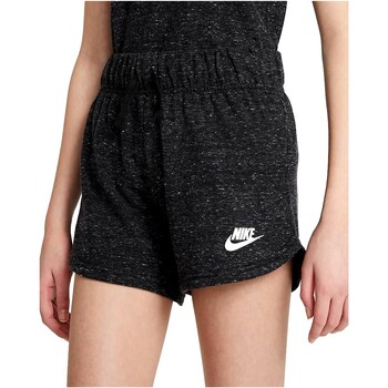 textil Pige Træningsbukser Nike PANTALON CORTO NIA NEGRO  SPORTSWEAR DA1388 Sort
