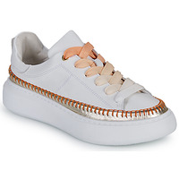 Sko Dame Lave sneakers JB Martin FLEUR Kalv / Hvid / Orange