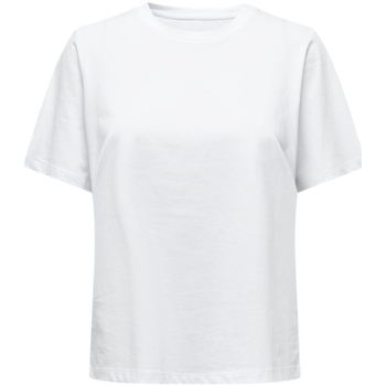 textil Dame Sweatshirts Only T-Shirt  S/S Tee -Noos - White Hvid