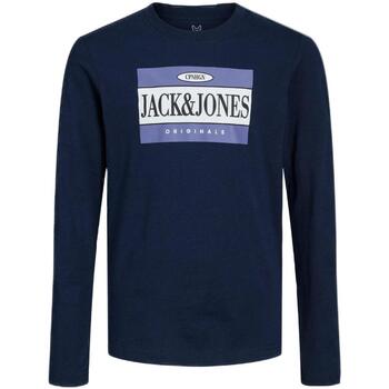 textil Dreng T-shirts m. korte ærmer Jack & Jones  Blå