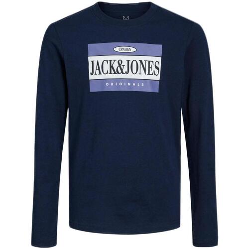 textil Dreng T-shirts m. korte ærmer Jack & Jones  Blå