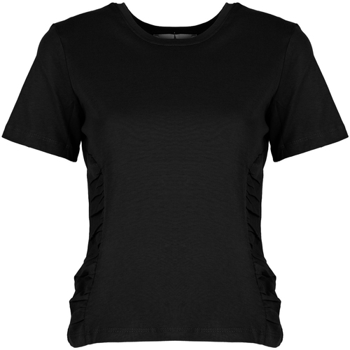 textil Dame T-shirts m. korte ærmer Silvian Heach CVP23123TS Sort
