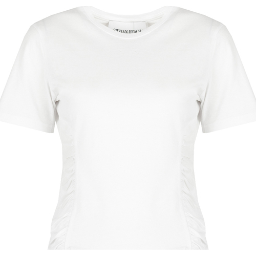 textil Dame T-shirts m. korte ærmer Silvian Heach CVP23123TS Hvid