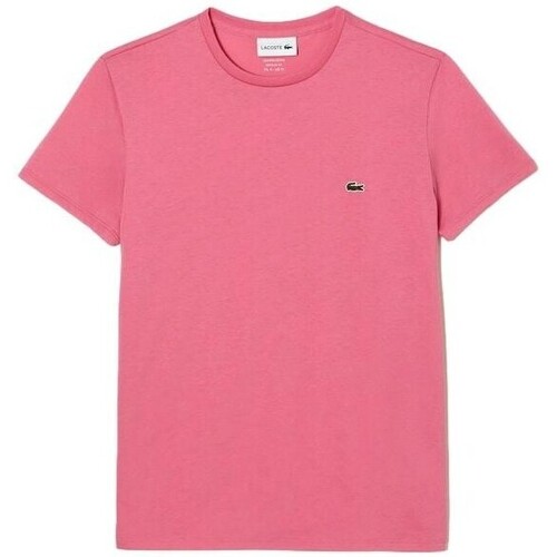 textil Herre T-shirts m. korte ærmer Lacoste CAMISETA HOMBRE   TH6709 Pink