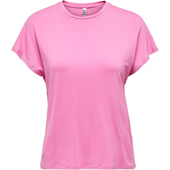 textil Dame T-shirts m. korte ærmer Jacqueline De Yong CAMISETA MUJER NELLY  15257232 Pink