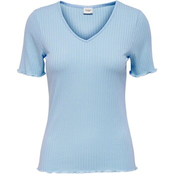 textil Dame T-shirts m. korte ærmer Jacqueline De Yong CAMISETA CANALE MUJER  15238718 Blå