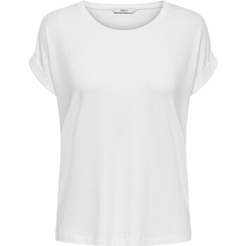 textil Dame T-shirts m. korte ærmer Only CAMISETA MUJER MOSTER  1506662 Hvid