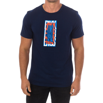 textil Herre T-shirts m. korte ærmer Bikkembergs BKK2MTS04-NAVY Blå
