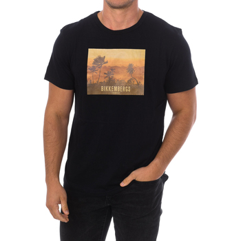 textil Herre T-shirts m. korte ærmer Bikkembergs BKK2MTS06-BLACK Sort