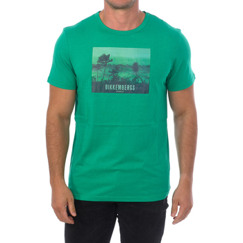 textil Herre T-shirts m. korte ærmer Bikkembergs BKK2MTS06-GREEN Grøn