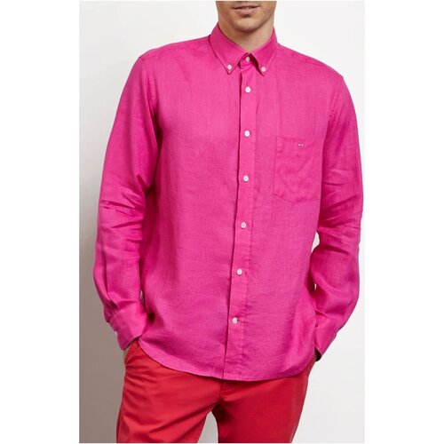 textil Herre Skjorter m. lange ærmer Eden Park E23CHECL0018 Pink