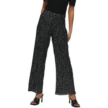 textil Dame Bukser Only Elema Pleated Trousers - Black Mini Flower Sort