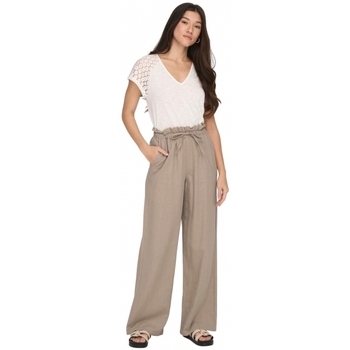 Only Pants Caro Wide  - Oxford Tan Beige