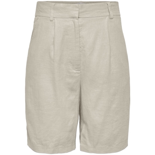 textil Dame Shorts Only Caro HW Long Shorts - Silver Lining Beige