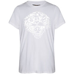 textil Herre T-shirts m. korte ærmer Ed Hardy Tiger glow tape crop tank top white Hvid