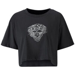 textil Herre T-shirts m. korte ærmer Ed Hardy Tiger glow crop top black Sort