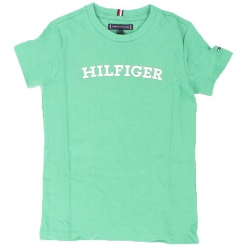 textil Dreng T-shirts m. korte ærmer Tommy Hilfiger KB0KB08333T Grøn