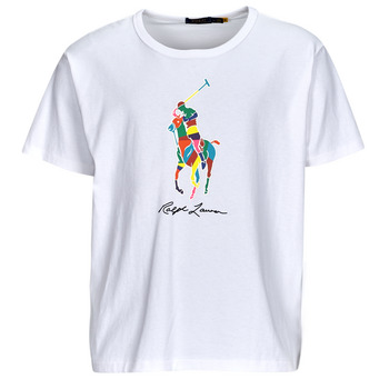 textil Herre T-shirts m. korte ærmer Polo Ralph Lauren TSHIRT MANCHES COURTES BIG POLO PLAYER Hvid