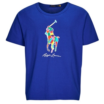 textil Herre T-shirts m. korte ærmer Polo Ralph Lauren TSHIRT MANCHES COURTES BIG POLO PLAYER Blå
