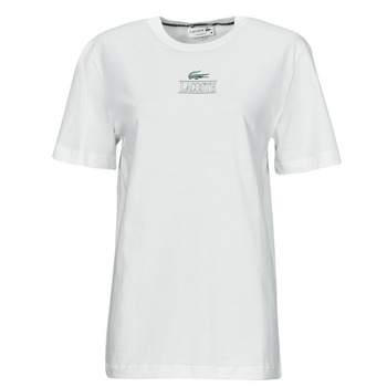 textil Dame T-shirts m. korte ærmer Lacoste TH1147 Hvid