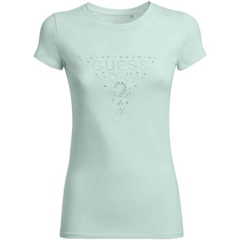 textil Dame T-shirts & poloer Guess W2GI31 KA0Q1 Grøn
