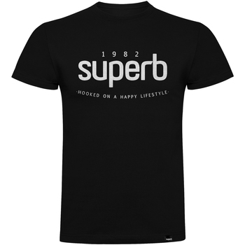 textil Herre T-shirts m. korte ærmer Superb 1982 3000-BLACK Sort