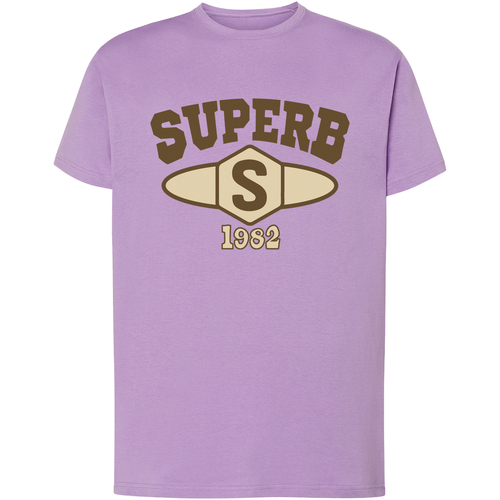 textil Herre T-shirts m. korte ærmer Superb 1982 SPRBCA-2201-LILAC Violet