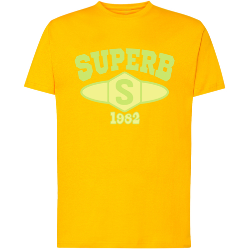 textil Herre T-shirts m. korte ærmer Superb 1982 SPRBCA-2201-YELLOW Gul