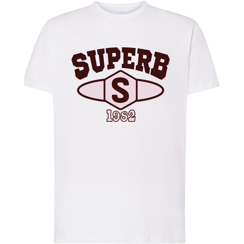 textil Herre T-shirts m. korte ærmer Superb 1982 SPRBCA-2201-WHITE Hvid